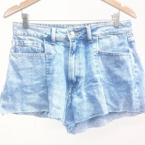 Forever 21 Light Blue Denim Frayed Hem Shorts